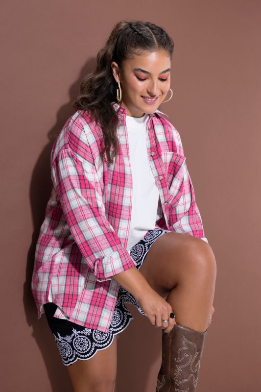 Pink Flannel Blouse
