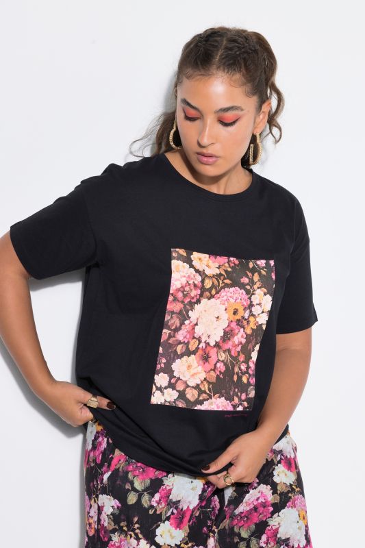 Sparkling Floral Oversized Graphic Tee