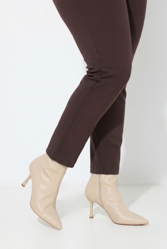 Jersey Elastic Waist Stretch Knit Slim Legging