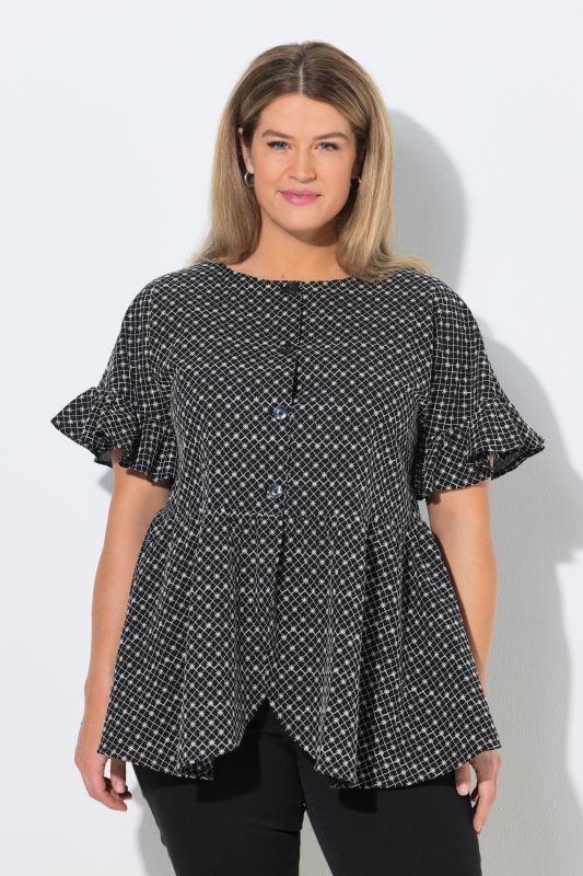 Eco Cotton Floral Embroidered A-Line Tunic