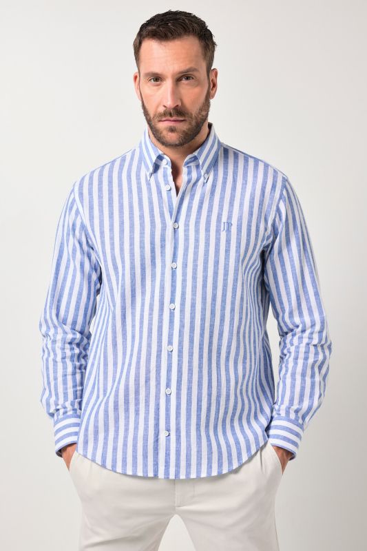Striped linen blend shirt