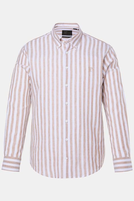 Striped linen blend shirt