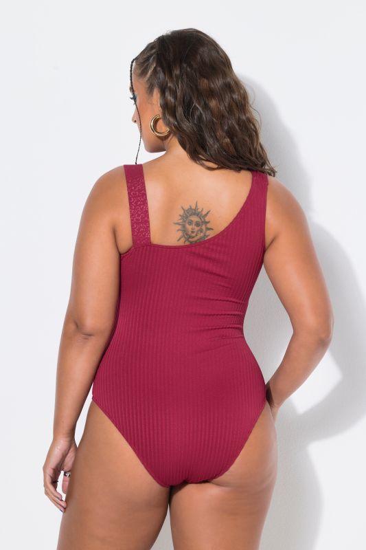 Textured Asymmetric Swimsuit
