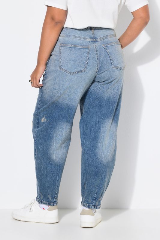 Distressed Stretch Fit Balloon Jeans