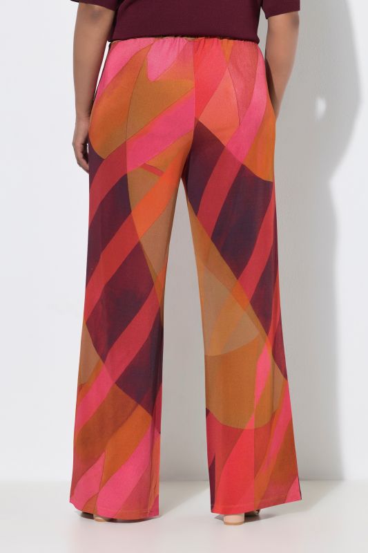 Abstract Stripe Stretch-Fit Pants