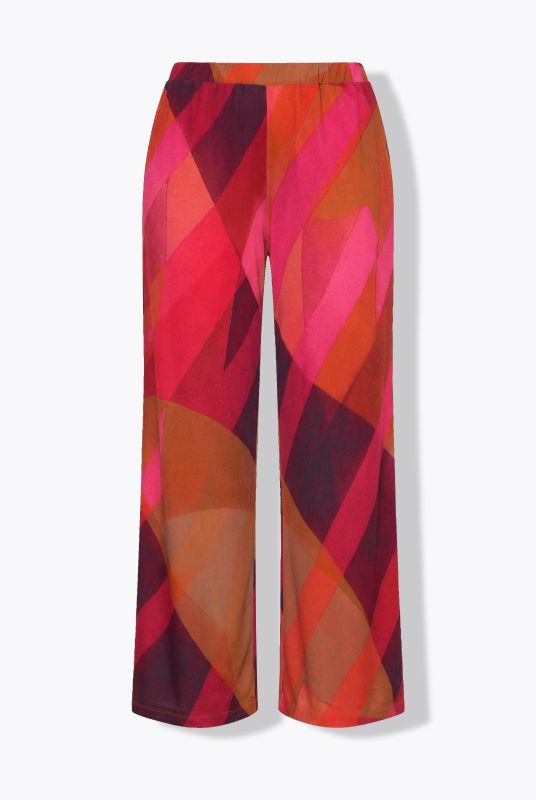 Abstract Stripe Stretch-Fit Pants