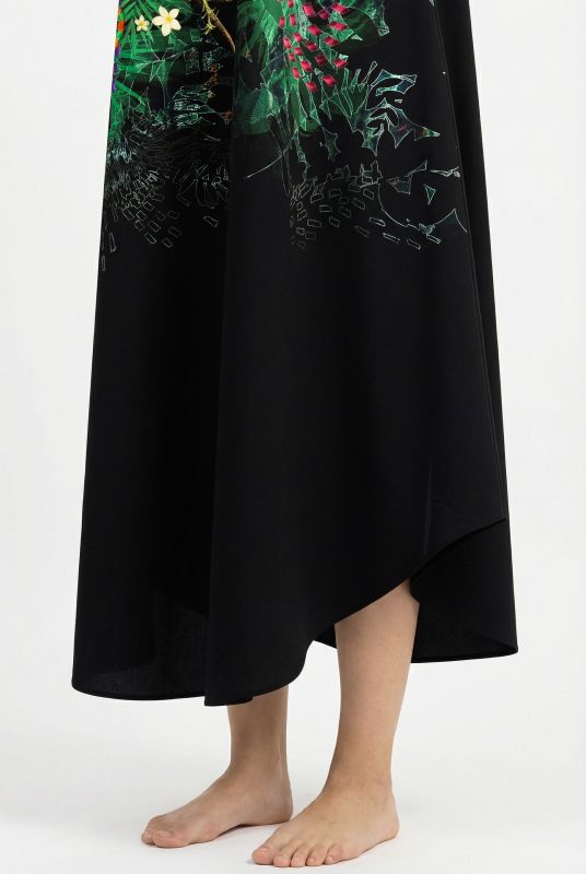 Chameleon Print Sleeveless A-Line Dress