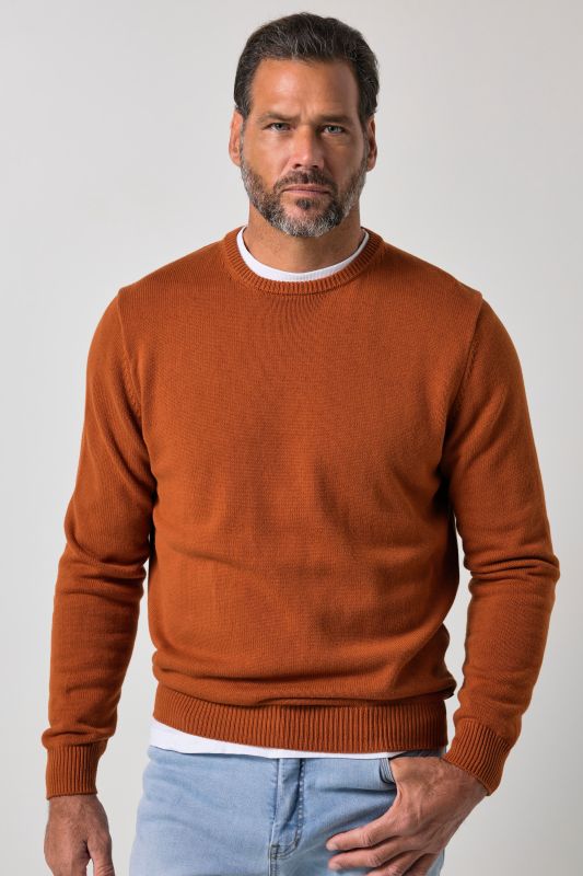 Sweater, round neckline, JP1880 embroidery, cotton