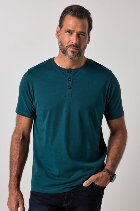 Short Sleeve Henley Shirt, Basic