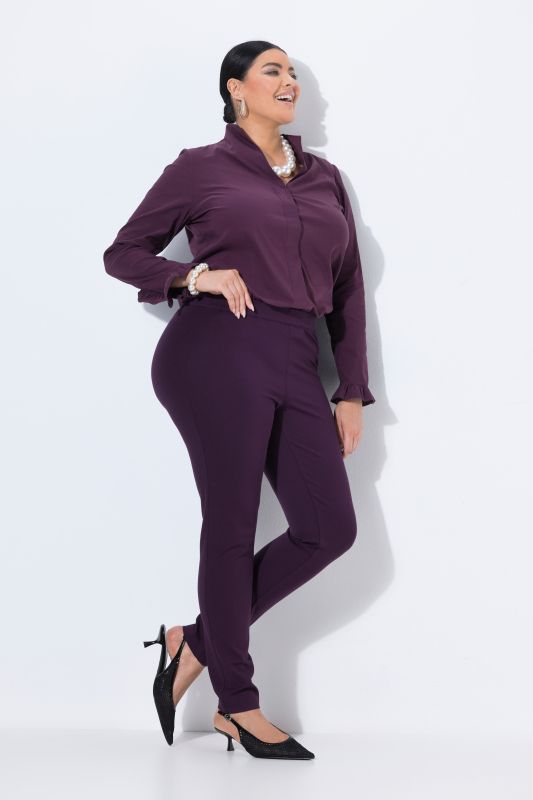 Jersey Elastic Waist Stretch Knit Slim Legging