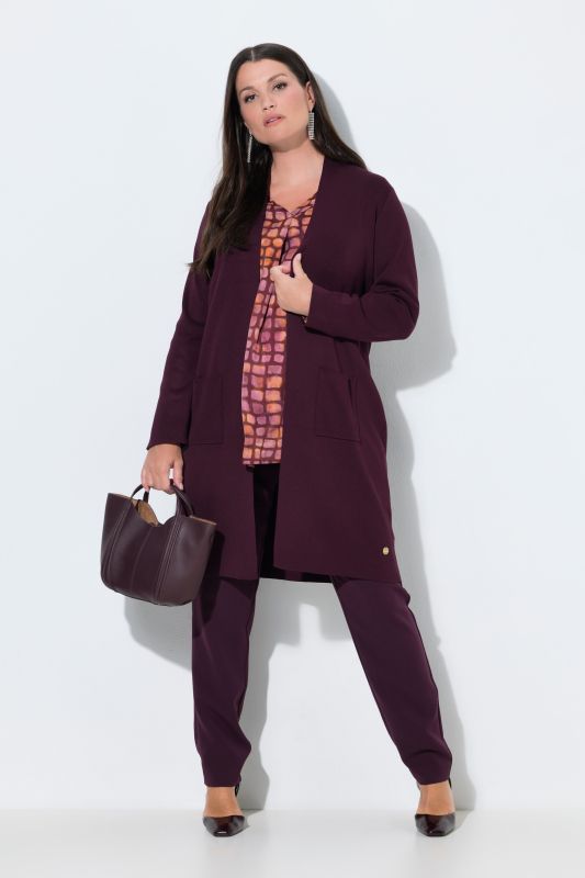 Long Pocket Open Front Cardigan Sweater