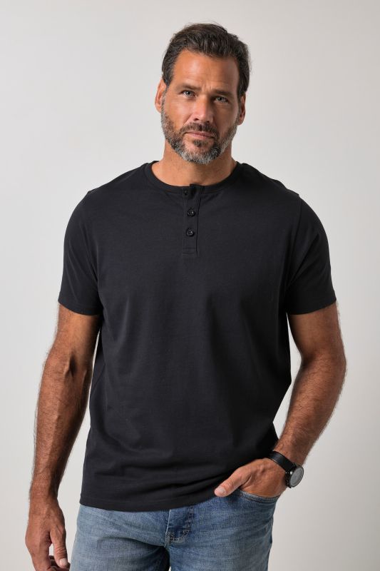 Short Sleeve Henley Shirt, Basic