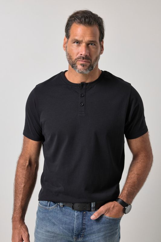 Short Sleeve Henley Shirt, Basic