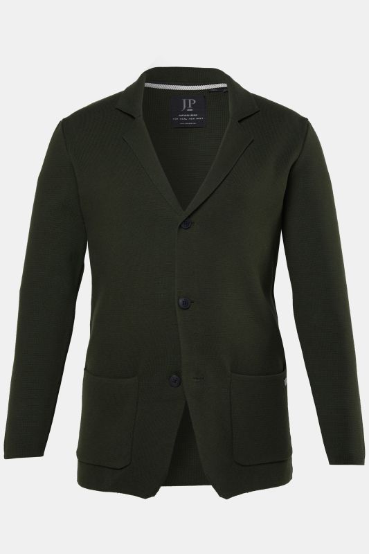 Knitted jacket, FLEXNAMIC®, Milano knitwear, lapel collar, up to 8 XL
