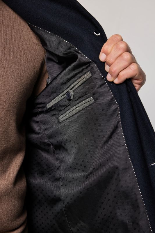 Wool-blend coat, water-repellent, shirt collar, up to 8 XL