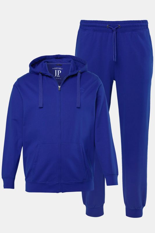 Tracksuit, loungewear, 2-piece, hoodie jacket and trousers, up to size 8XL