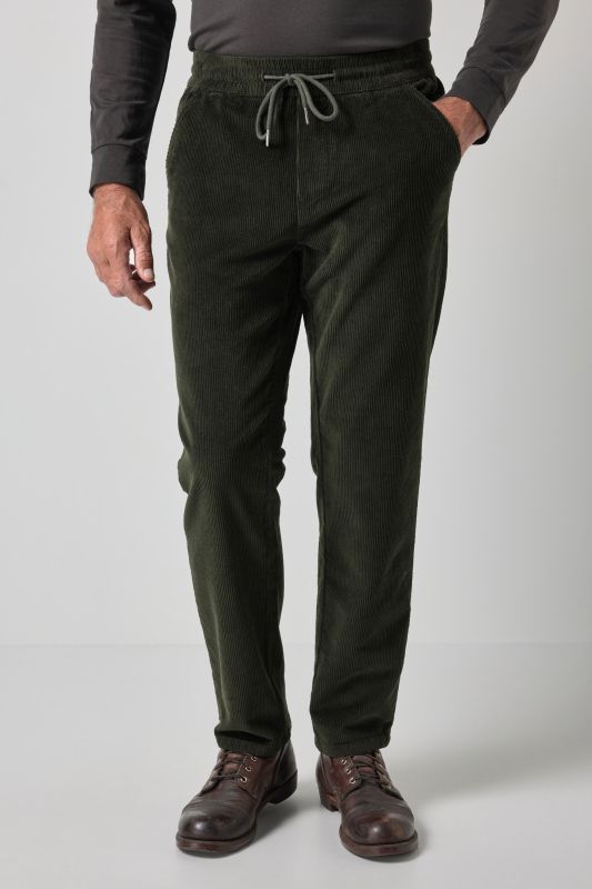 Corduroy trousers, modern fit, elasticated waist