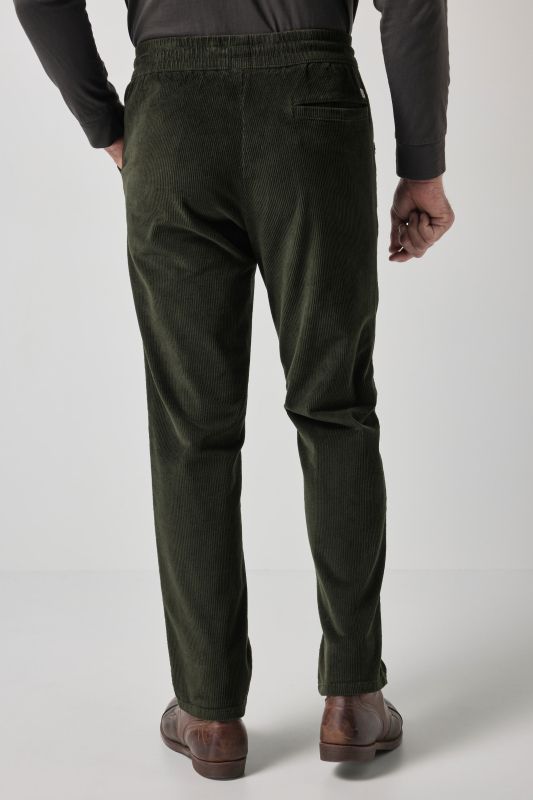 Corduroy trousers, modern fit, elasticated waist