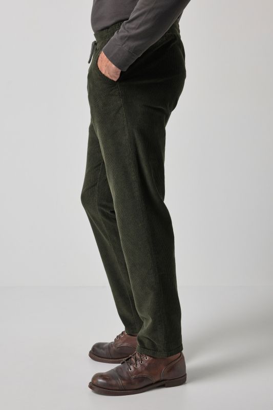 Corduroy trousers, modern fit, elasticated waist