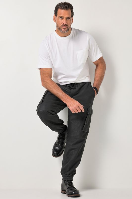 Leather cargo pants