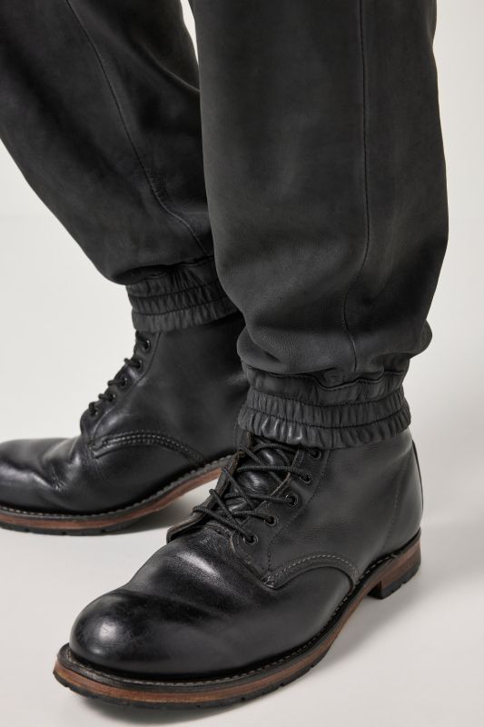 Leather cargo pants