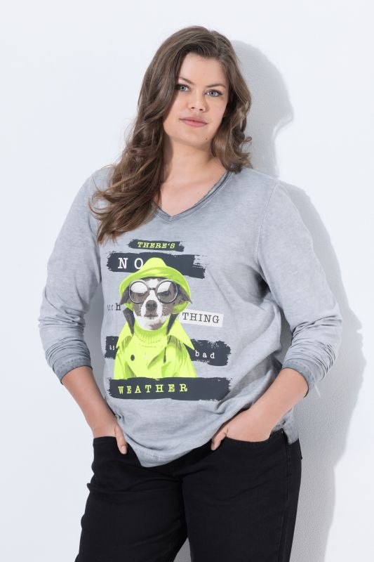 Long Sleeve Puppy Graphic Tee
