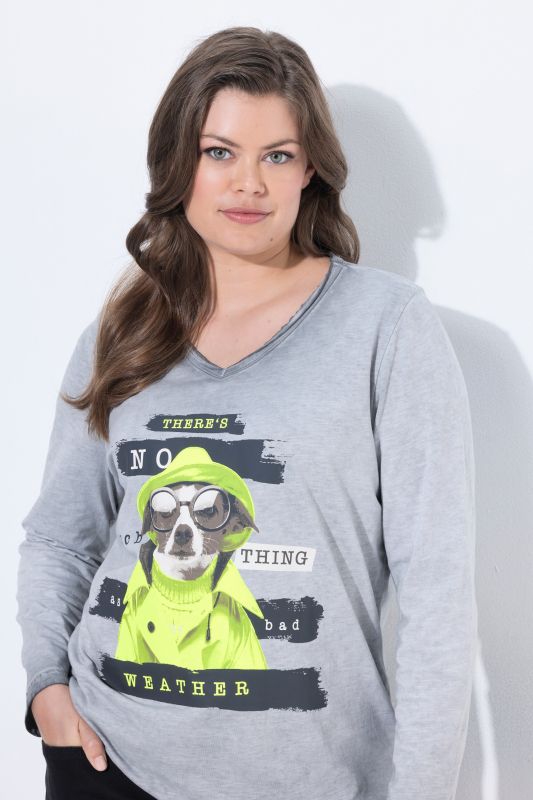 Long Sleeve Puppy Graphic Tee