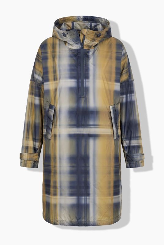 Ombre Plaid Rain Poncho