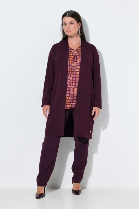 Long Pocket Open Front Cardigan Sweater