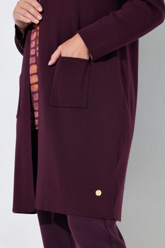 Long Pocket Open Front Cardigan Sweater