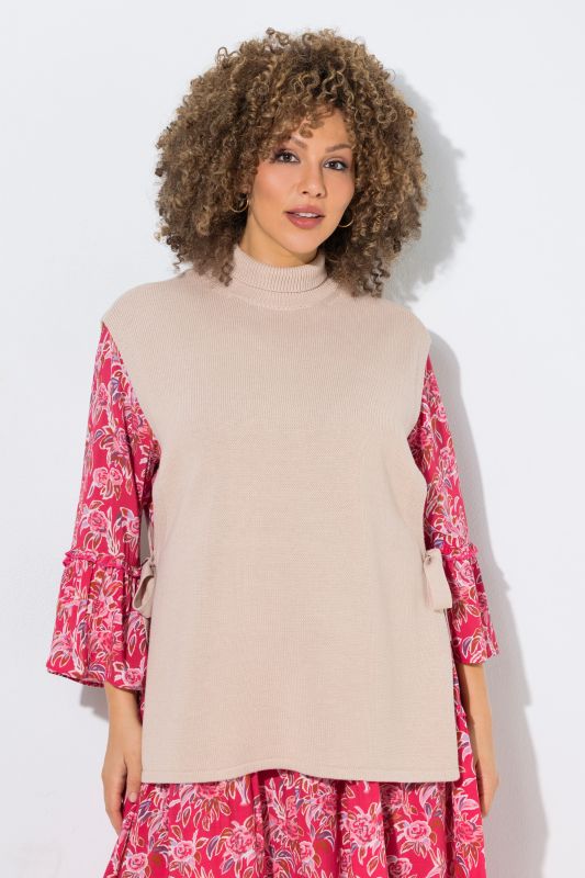 Sleeveless Side-Tie Knit Tunic