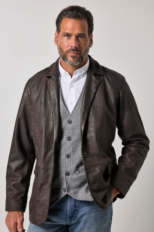 Leather blazer