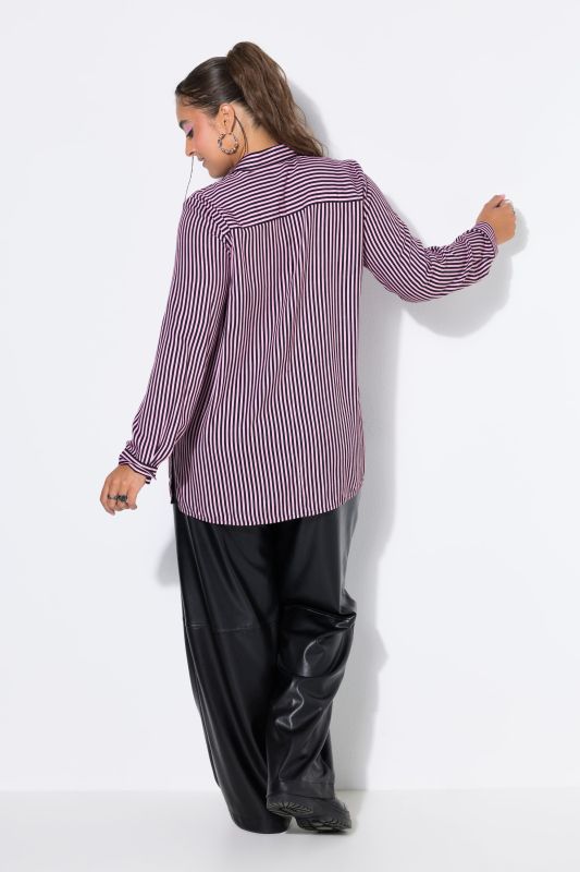 Striped Boxy Shirt Blouse