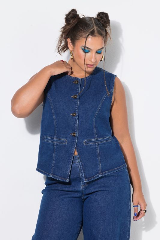Princess Seam Stretch Fit Denim Vest