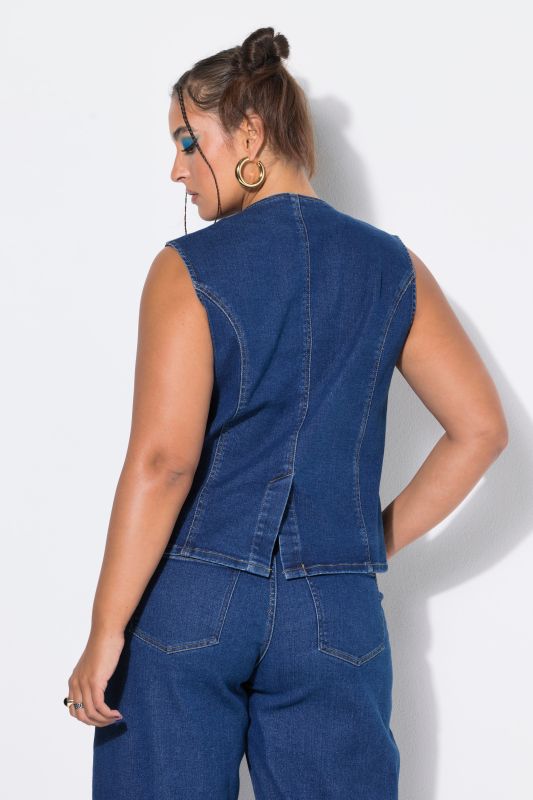 Princess Seam Stretch Fit Denim Vest