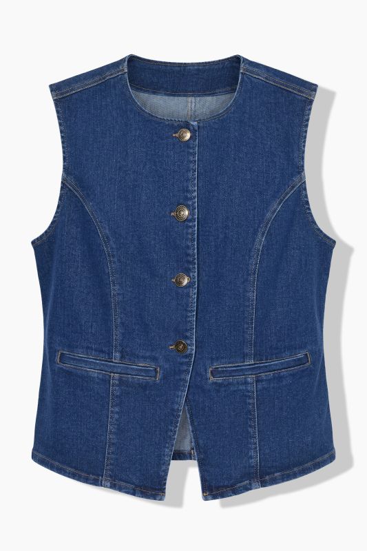 Princess Seam Stretch Fit Denim Vest