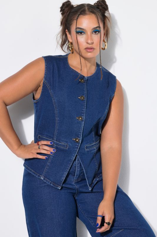 Princess Seam Stretch Fit Denim Vest
