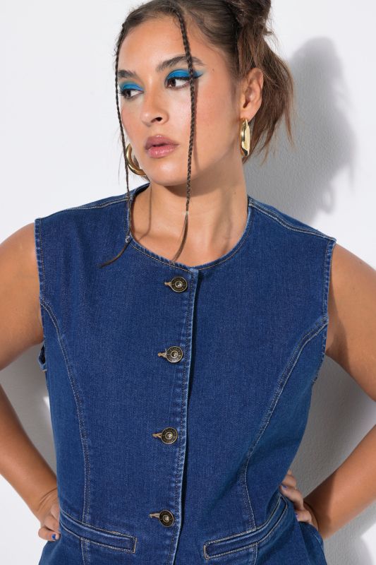 Princess Seam Stretch Fit Denim Vest
