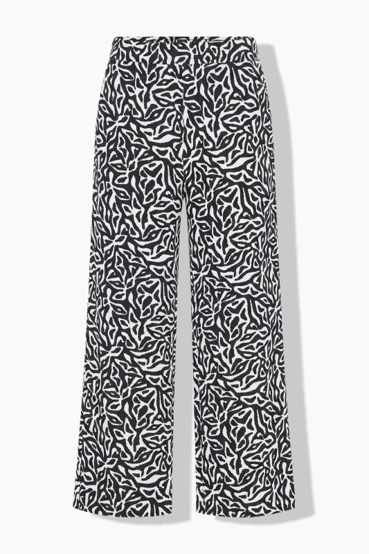 Allover Printed Wide Leg Elastic Waist Pants