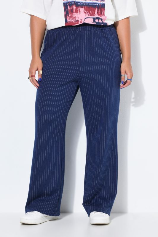 Pinstripe Elastic Waist Pants