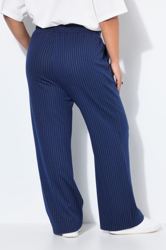 Pinstripe Elastic Waist Pants