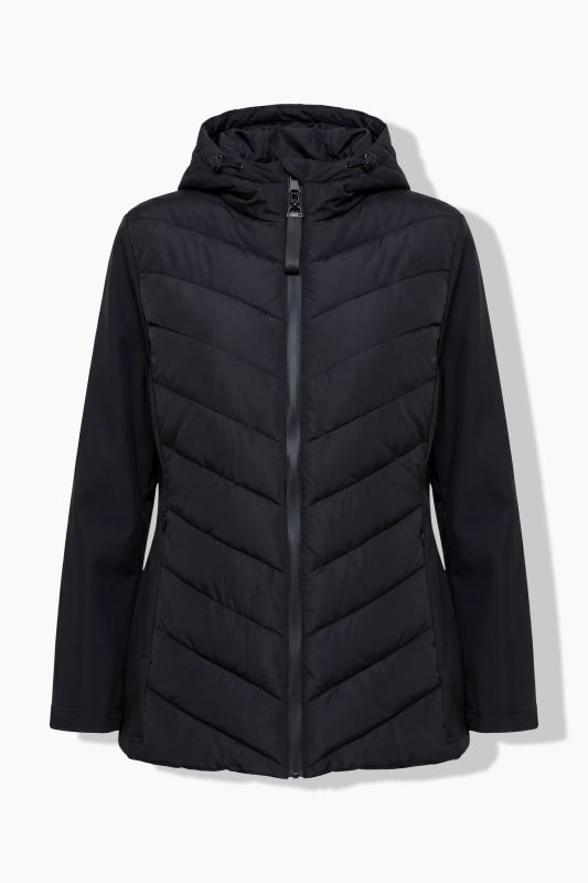 HYPRAR Mixed Material Quilted Jacket