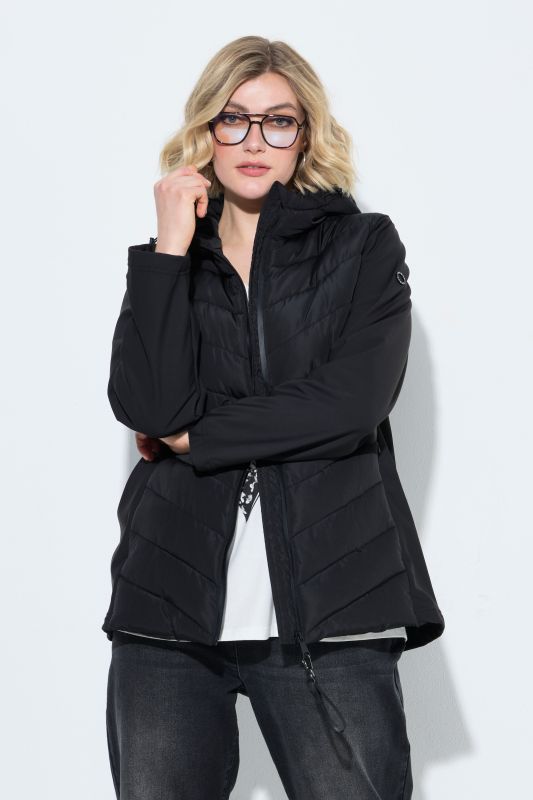 HYPRAR Mixed Material Quilted Jacket