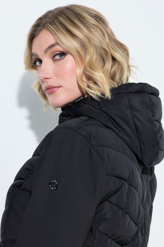 HYPRAR Mixed Material Quilted Jacket