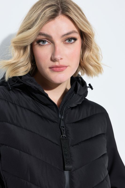 HYPRAR Mixed Material Quilted Jacket