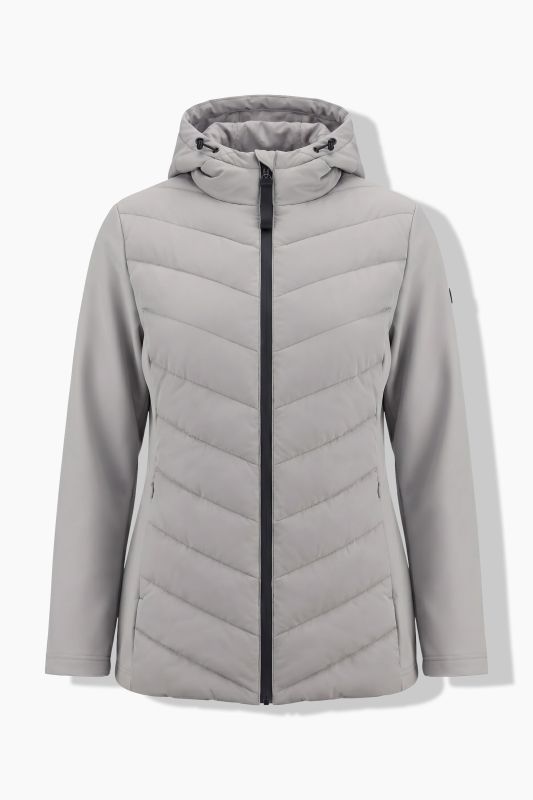 HYPRAR Mixed Material Quilted Jacket