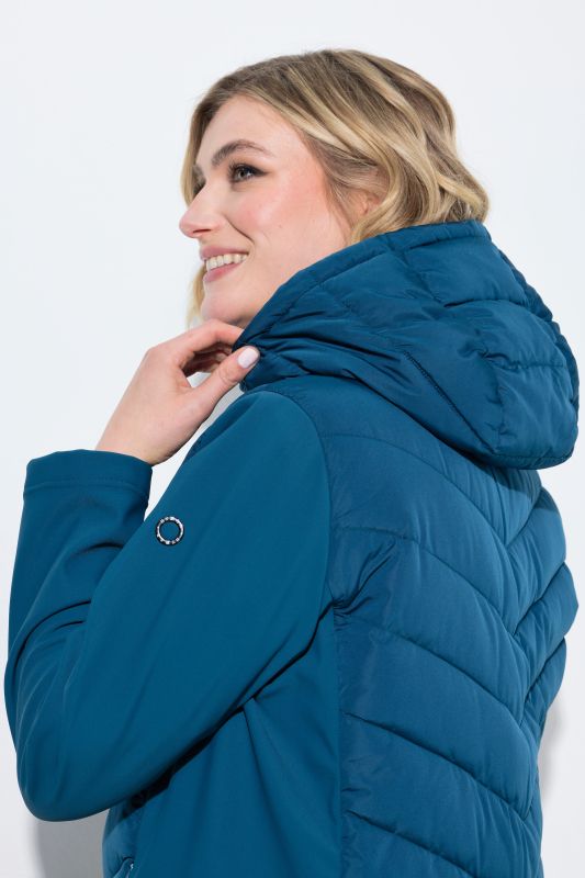HYPRAR Mixed Material Quilted Jacket