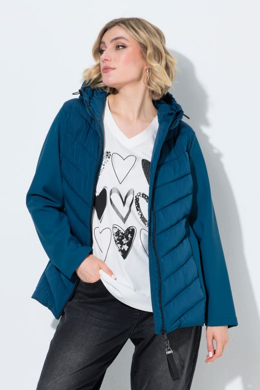 HYPRAR Mixed Material Quilted Jacket