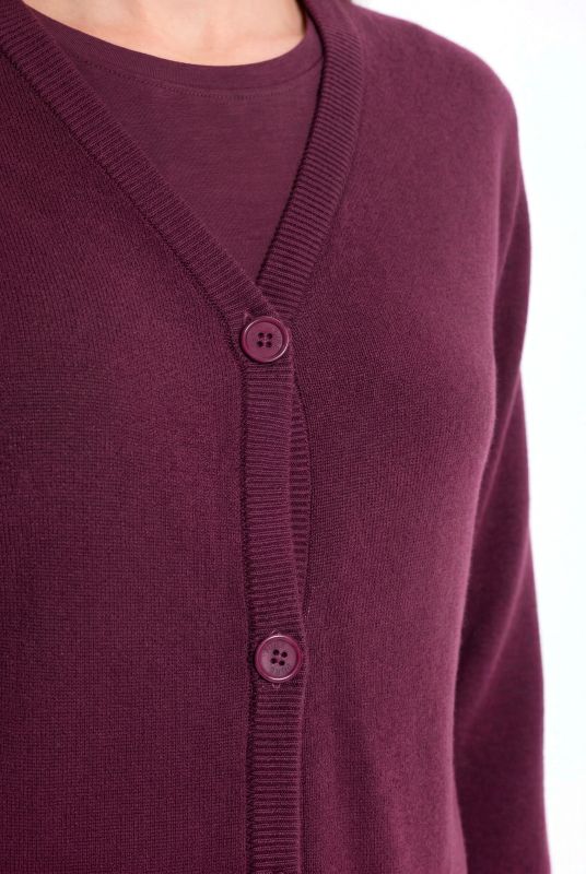 Floral Back Motif Long Sleeve Cardigan