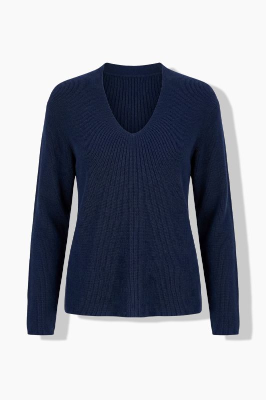 Eco Cotton Long Sleeve V-Neck Sweater